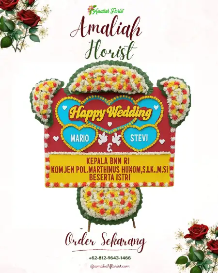 Papan Bunga Pernikahan Muara Baru